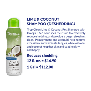 Champú TropiClean de Lima y Coco (Antipelos) para Mascotas, 1 Galón - Product Image 3