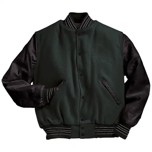 Blouson universitaire homme moutarde à col mandarin, fermeture boutonnée dissimulée, décontracté, pour l'hiver, respirant, style urbain 2027 - Product Image 1