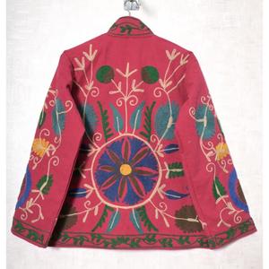 Veste en coton bohème faite à la main pour femmes, broderie Suzani, manteau ethnique - Product Image 5