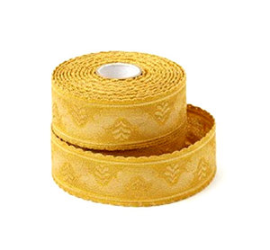 Bordure en tresse de bullion de qualité supérieure en or et feuille de chêne - Garniture soluble dans l'eau personnalisée pour vêtements et sacs - Product Image 1