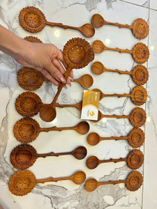 Vietnam Factory Supply Wooden Spoon Flower Design Natural Kitchen Utensil Bulk Export Supplier - Product Image 5