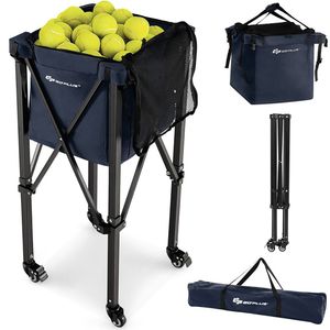 Chariot à balles de tennis pliable avec sac amovible et roues, panier de sport portable pour pickleball et baseball, capacité de 66 lb - Product Image 3