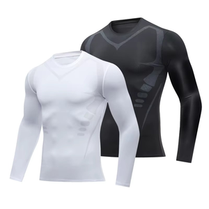High Quality Full Sleeve Men Swimming <b>Surfing</b> Rash Guard Compression Tops Wholesales Men T Shirt MMA Rash guards - Product Image 6