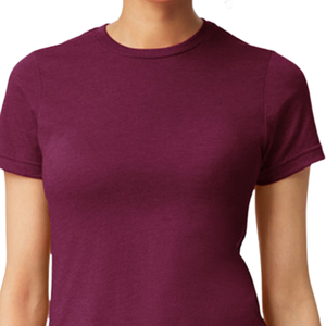 Camiseta informal de algodón para mujer, camiseta básica de manga corta con cuello redondo, suave y cómoda para uso diario, color morado - Product Image 5