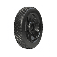 Roue de tondeuse à gazon Caldwell neuve 9x2 pouces en plastique avec alésage de 1/2 pouce pour compresseur d'air, 100% matière vierge, bande de roulement en brique, garantie 1 an, pour usage en entrepôt et en ferme