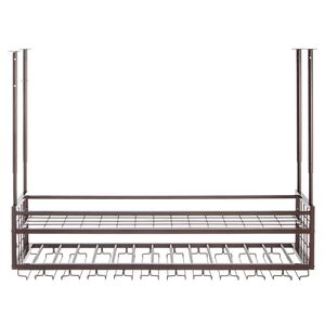 Portabicchieri da Vino Regolabile in Altezza da 18,9 a 35,8 Pollici, 46,9 x 11,8 Pollici, da Appendere al Soffitto dell'Armadio - Product Image 1