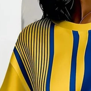 เสื้อสเวตเชิ้ตแขนลายทาง Sigma Gamma Rho Sorority สีน้ำเงินเหลือง แฟชั่นเสื้อผ้าสไตล์กรีกสำหรับผู้หญิง เสื้อพูลโอเวอร์ลำลอง - Product Image 2