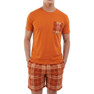Ensemble 2 pièces personnalisé pour homme : T-shirt et short en maille graphique, en coton respirant, décontracté, économique, avec logo imprimé, idéal pour l'été - Product Image 4