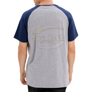T-shirt pour homme de haute qualité, lavable, col rond, uni, décontracté, élégant, pour la vie quotidienne, la remise en forme et l'entraînement, séchage rapide, respirant, écologique, 220g - Product Image 2