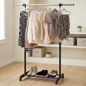 Perchero Moderno Extensible, Telescópico, Plegable, de Metal, Cromado, con Recubrimiento en Polvo Negro, para Sala de Estar, Venta al por Mayor - Product Image 2