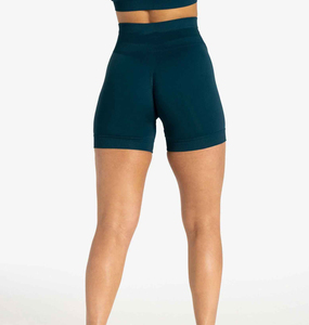 Short de sport taille haute en nylon doux pour femme avec poches latérales – Idéal pour la gym, le vélo et le yoga - Product Image 5