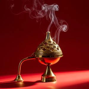 Brûleur d'encens unique en laiton - Support spirituel décoratif traditionnel et écologique pour la méditation quotidienne et la prière - Product Image 4