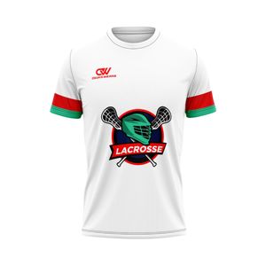 OEM Custom Design Your Own Lacrosse Shooting Shirt 100%Polyester Breathable Free Mockup Team Jersey Sublimation Print Wholesale - Product Image 1