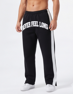 Pantalones Deportivos de Felpa para Hombre, con Botones Laterales, Bordado Chenille, Tejido Grueso, Cintura Elástica, 450 GSM - Product Image 4