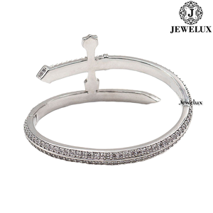 Export Premium Sword Shape <b>Silver</b> Moissanite Diamond Hip Hop Bracelet for <b>Men</b> & Women From Indian Supplier - Product Image 4