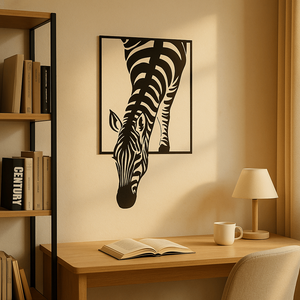 CIFbuy Decorazione da parete moderna con cornice con stampa animalier zebrata in bianco e nero per soggiorno, ufficio, camera da letto - Product Image 2