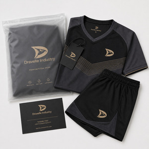 Conjunto de Uniforme de Fútbol Sala Personalizado OEM para Hombre, Camiseta y Pantalones Cortos de Fútbol de Poliéster de Secado Rápido, Transpirable - Product Image 6