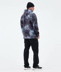 Sweat à capuche court noir pour homme avec imprimé dessin animé, coupe oversize, décontracté, pour l'automne, logo frontal, en coton tricoté, manches classiques - Product Image 5