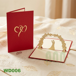 Floral Festival 3D Pop-Up Greeting Card Creative <b>Handmade</b> Hollow <b>Paper</b> Carving Valentine's Day Souvenir for Couples - Product Image 5