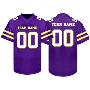 Maillot de football américain professionnel en tissu Dry Fit extensible avec broderie en sergé pour commandes de vêtements personnalisés, usines OEM - Product Image 1