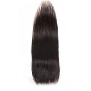 Extensiones de Cabello Virgen Indio Closure, 40 g, 100% Cutícula Alineada, Trama Única, Puntas Completas, Negro Liso - Product Image 2