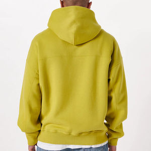 Vente en gros de sweats à capuche pull-over pour hommes, personnalisables, vierges, à épaules tombantes, coupe oversize, grammage lourd, en molleton gaufré, de qualité supérieure - Product Image 3