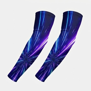 Manchons de bras sportifs personnalisés en polyester uni pour hommes et femmes, longueur intégrale, pour baseball, basketball, football, golf et course à pied, toutes couleurs - Product Image 1