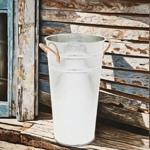 Jardinière en métal galvanisé pour fleurs, design vintage, suspendue et légère, durable, pour usage en jardin - Product Image 6