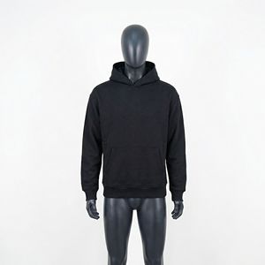 Custom Light <b>Grey</b> Pullover Hoodie Oversized Heavyweight Cotton <b>Fleece</b> Hooded Sweatshirt Plain Casual Streetwear Blank Hoo - Product Image 3