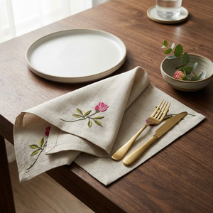 Custom Logo Cotton Table Mat Heat Resistant | Dining <b>Placemat</b> OEM Wholesale Manufacturer | Premium Washable Reusable Table Mat - Product Image 3