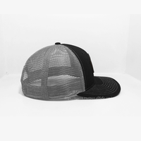 Gorra Trucker Clásica Personalizada con Parche de Cuero y Logotipo, 6 Paneles, Malla Exterior, Visera Precurvada, Gorra de Béisbol para Hombre, Venta al Por Mayor