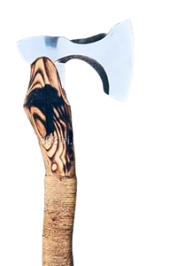 Stainless Steel Industrial Grade Custom Handmade Flat Backed Hunting <b>Axe</b> with Wood Handle for Camping and Hunting Viking <b>Axe</b> - Product Image 4