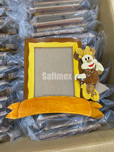 Handmade Wooden Cartoon Girl Mirror <b>Frame</b> Custom Shape <b>Wall</b> Decor Full Color Embossed Printing Creative Design - Product Image 5