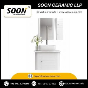 เฟอร์นิเจอร์ห้องน้ำ PVC แบบโมเดิร์นกันน้ำสำหรับโรงแรม ผลิตตามสั่งจากโรงงาน ประหยัดพื้นที่ พร้อมอ่างล้างหน้า ราคาประหยัด - Product Image 2