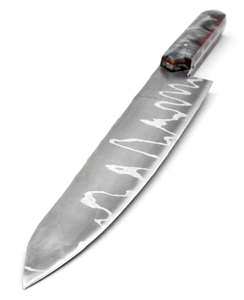 Couteau de cuisine artisanal en acier à haute teneur en carbone avec manche en résine, outil de découpe culinaire professionnel - Product Image 3