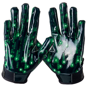 Football Sports Gloves Anti Slip Silicone Print Breathable Fabric Youth Adult Sizes Training Wear Receiver Gloves <b>Padded</b> Gloves - Product Image 3