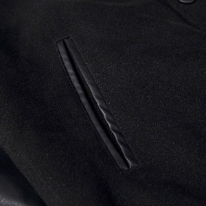 Casual Wholesale Fashionable Autumn Winter Varsity Jacket For <b>Men</b> Fashion Slim Cotton Jacket Wool Lette Jacket - Product Image 5