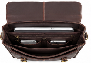 Bolso Mensajero Gravs LM-08D de Cuero Genuino Vintage, Bolso de Negocios y Viaje para Portátil, Duradero, de Alta Calidad, Venta al Por Mayor para Oficina - Product Image 3