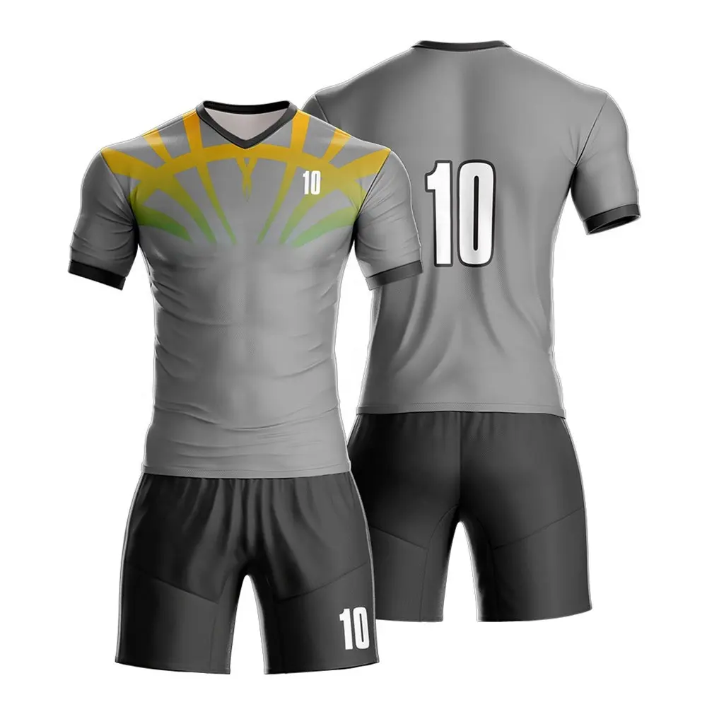Erwachsenen-Polyester-Anzüge schnell trocknend Fußballtrikot-Anzug individuelles Logo Training Fußball-T-Shirt-Set