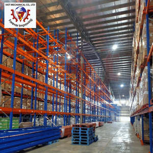 Poudre industrielle à haute densité réglable de stockage à froid adapté aux besoins du client de structure de support de palette double profonde droite en acier professionnelle - Product Image 5