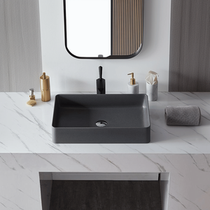 Lavabo da Bagno Moderno in Pietra di Quarzo 25B11BQ - Product Image 3