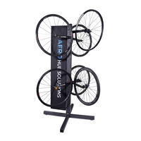 Support d'affichage personnalisé pour roues et pneus de vélo - Présentoir de sol en métal pour roues de vélo avec logo pour les magasins de détail