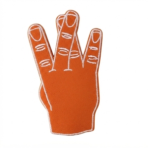 แผ่นรีดติดผ้าสักหลาดรูปมือสีส้มสำหรับเป็นของขวัญ - Product Image 1