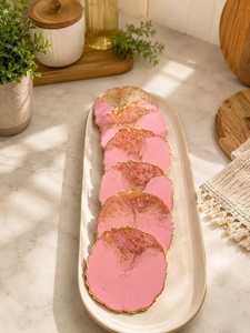 Artistic Square Resin&Wood <b>Drink</b> <b>Coasters</b> Handmade Epoxy Table Mats Premium Decorative Cup Holders Heat Resistant Waterproof - Product Image 1