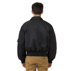 Nueva Chaqueta Bomber Negra con Capucha, Cortavientos, Cierre de Cremallera, Cuello Alto, Informal, de Invierno, Gruesa, con Relleno de Poliéster, Abrigo Urbano - Product Image 3