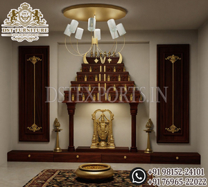 Templo de madera de teca hecho a mano con diseño Gopuram del sur de la India, templo támil exclusivo tallado a mano en madera para decoración del hogar. - Product Image 4
