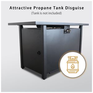 25\" H X 42\" W Steel Outdoor <b>Fire</b> <b>Pit</b> <b>Table</b> with Lid Durable <b>Fire</b> <b>Pits</b> for Outdoor Use - Product Image 3