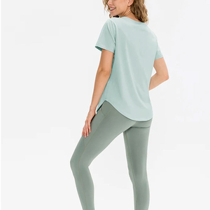 <b>Top</b> Quality Casual Wear Women's T-Shirts Latest Designs Lightweight Solid Color Women's T-Shirts For Sale Manufacture Custom - Product Image 3