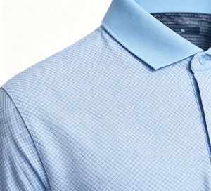 Camisa de Hombre de Manga Corta, Color Azul Claro, Sólida, Transpirable, de Secado Rápido, Estilo Casual de Negocios, para el Trabajo Diario, Tejido de Poliéster/Algodón - Product Image 5