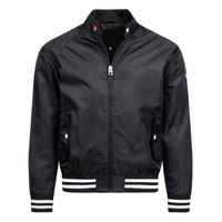 Blouson Bomber Homme Léger Coupe Slim Coupe-Vent Décontracté Noir Style Universitaire Veste de Vol Tendance Printemps Automne Manteau d'extérieur